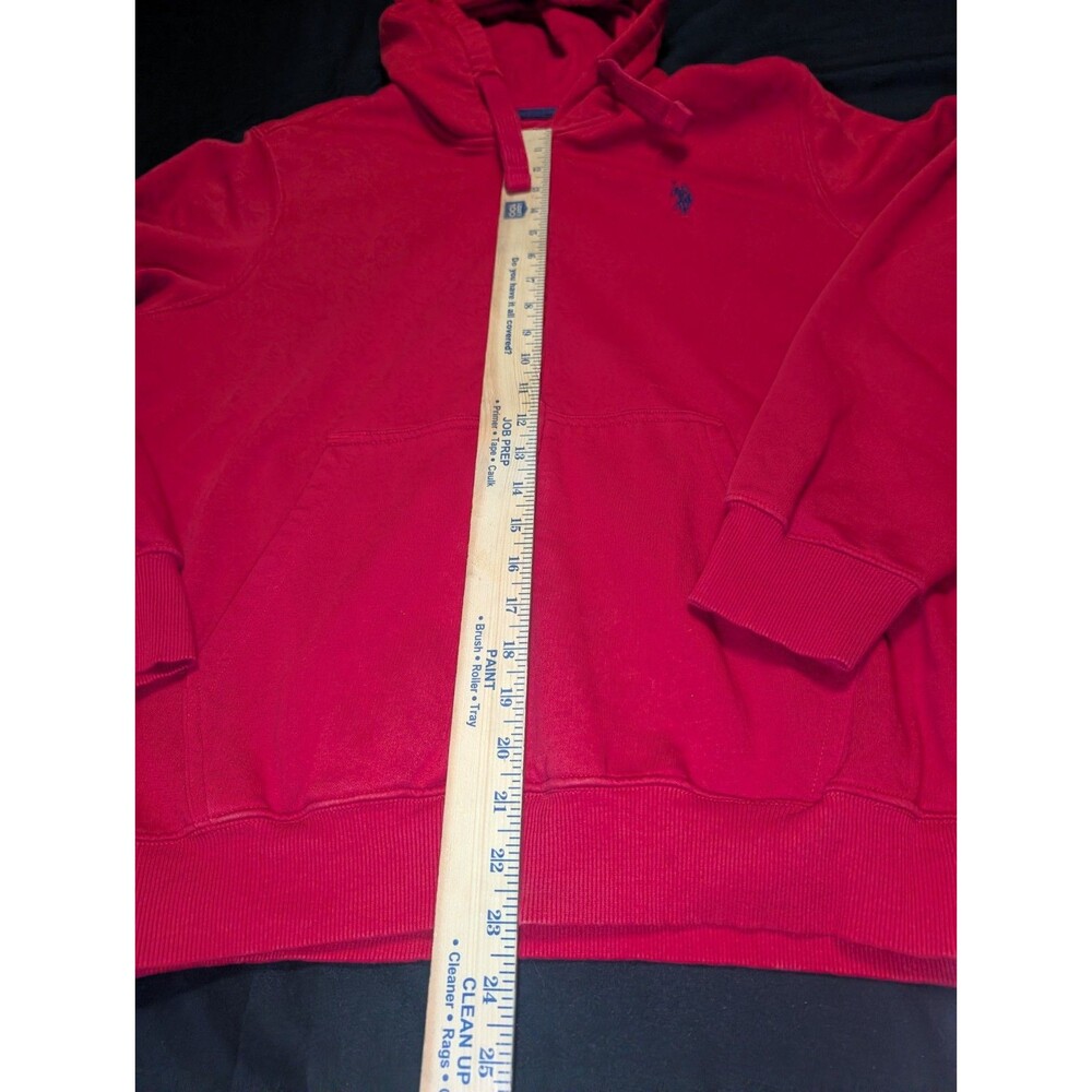 U.s. Polo Assn.  Hoodie Red Large Size Men’s Red Labeled Hooded Zip Jacket - Picture 5 of 10